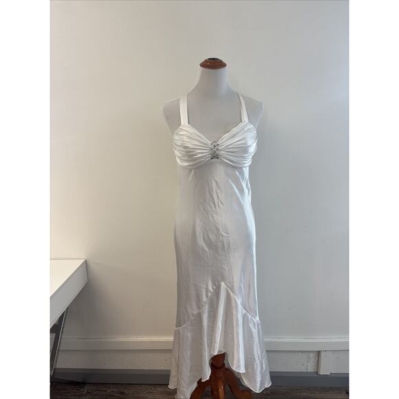 Bride Event Special Occasion May Queen Pearl White couture Dress Sz M Classy Y2K - Picture 2 of 14